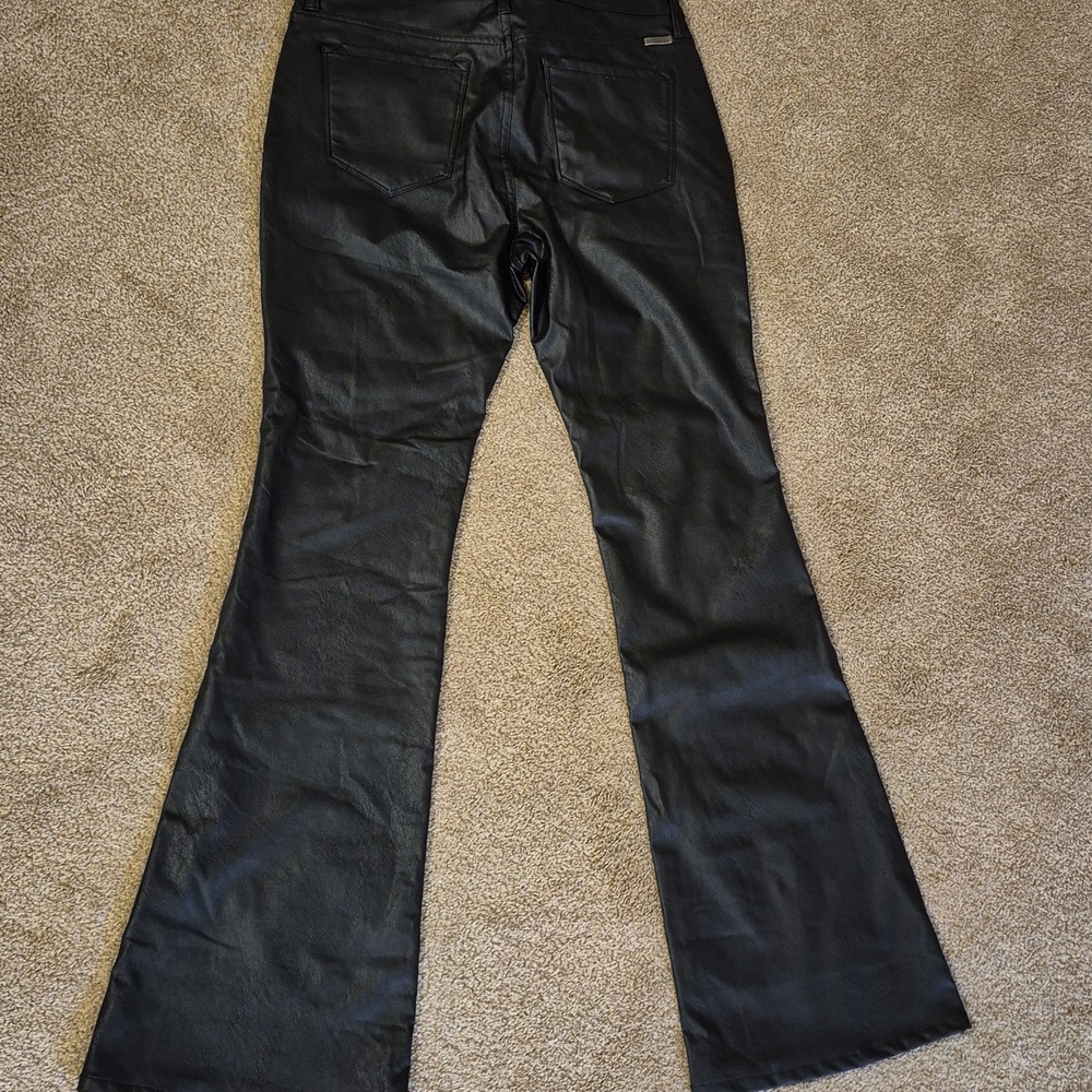 KanCan Black Faux Leather  Pants - Picture 4 of 5